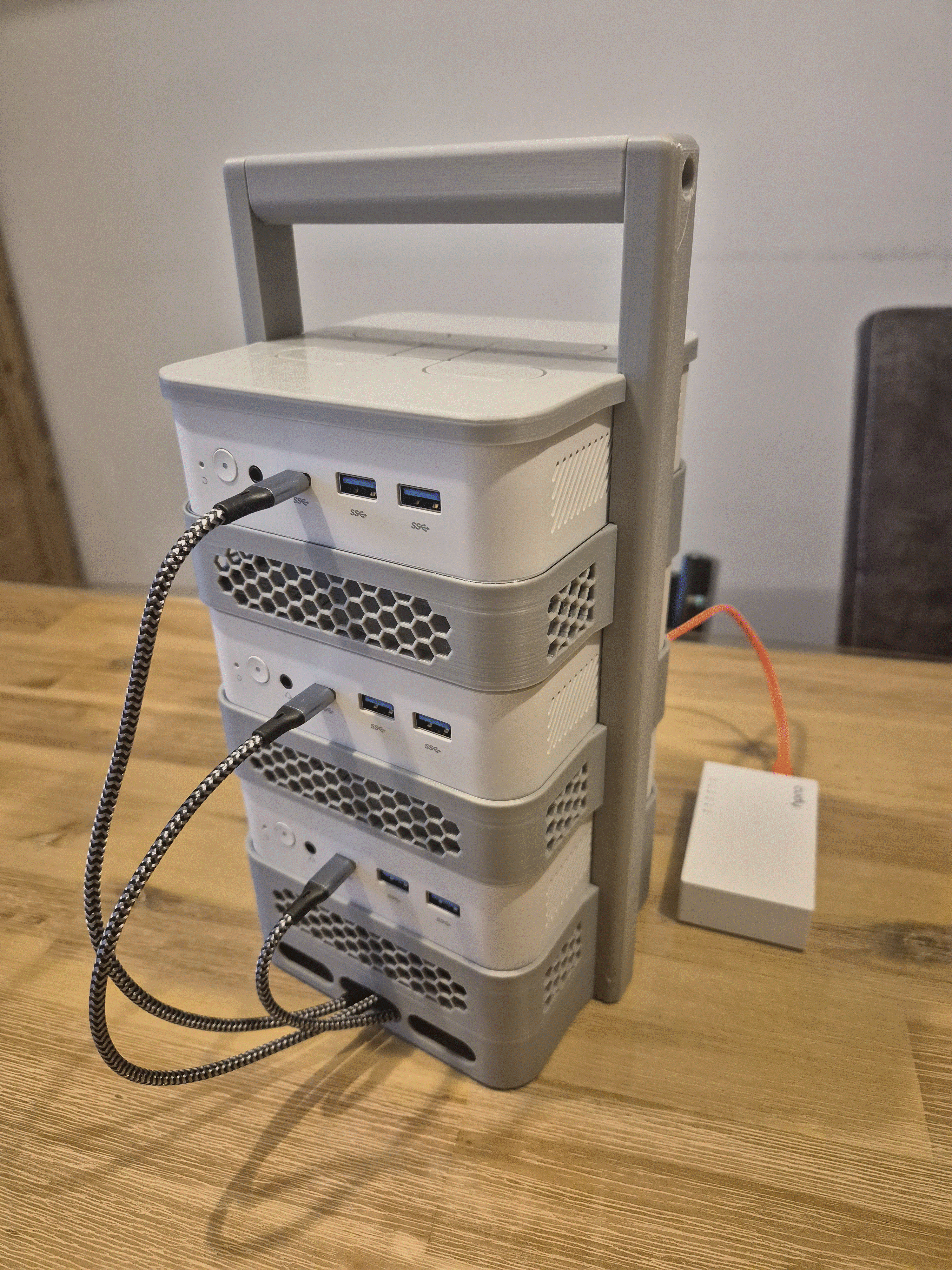 My homelab — three NUCs ready to become a Kubernetes cluster